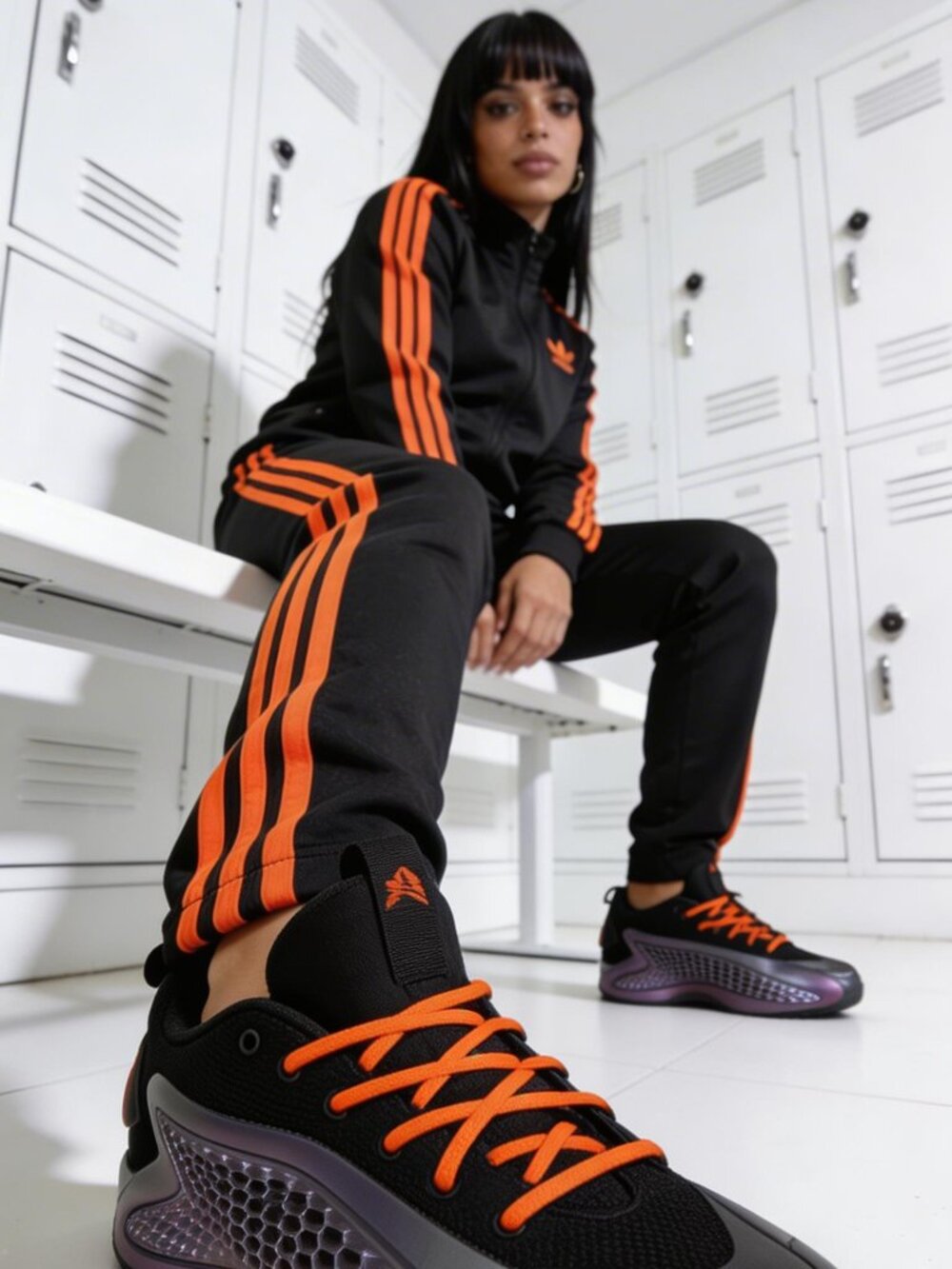 Adidas AE 1 Low Iron Sharpens Iron JQ8898 Black Orange Men 7.5 / Women 8.5